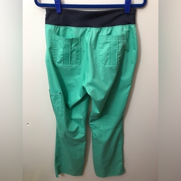 HEALING hands purple label tori womens mid rise stretch yoga scrub pants size ST - Picture 10 of 13